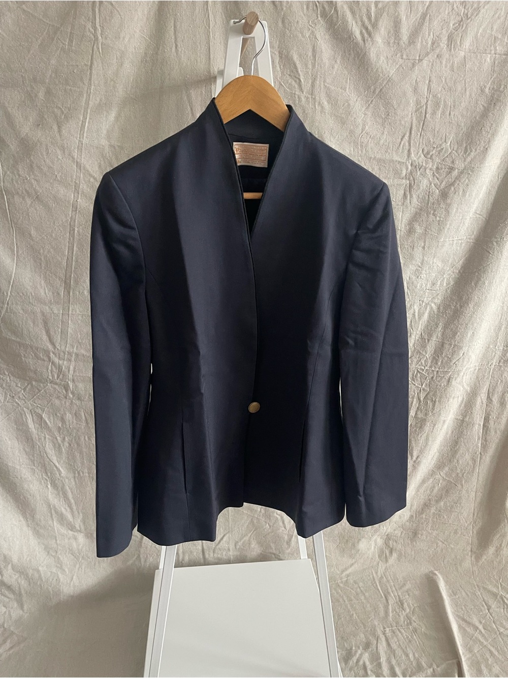 Vintage Pendleton Navy 100% Virgin Wool Braided Trim Blazer Sz 8
